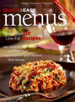 Paperback Quick & Easy Menus: More Than 130 Low-Fat Recipes Book