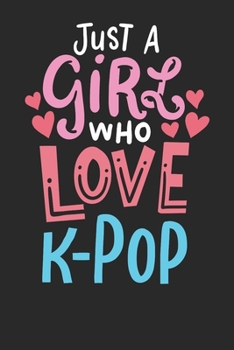 Notebook: K-Pop Music Girl 6x9 Dot Grid 120 Pages