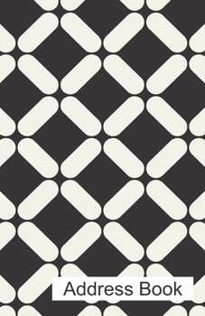 Address Book: Black And White Diamond Geometric Contact Addresses Phone Numbers Email Address Notebook