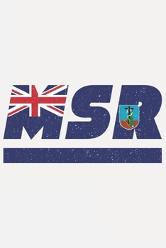MSR: Monteserrat Notizbuch mit blanko 120 Seiten in weiß. Notizheft mit der monteserratischen Flagge (German Edition)