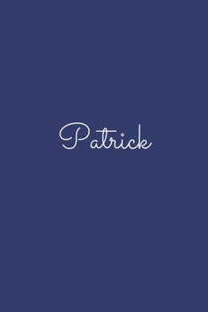 Patrick: notebook with the name on the cover, elegant, discreet, official notebook for notes, dot grid notebook,