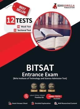 Paperback BITSAT Entrance Exam 2023 - Physics, Chemistry, Mathematics, English, Logical Reasoning - 8 Mock Tests 4 Sectional Tests (1100 Solved Questions) with Book