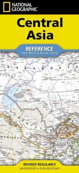 Misc. National Geographic Central Asia [Kazakhstan, Kyrgyzstan, Tajikistan, Turkmenistan, Uzbekistan] Map (Folded with Flags and Facts) Book