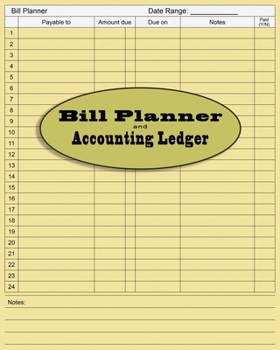 Bill Accounting Ledger Book Paper: Accounting ledger book | general ledger accounting book | monthly bookkeeping record book (Accounting Made Simple)