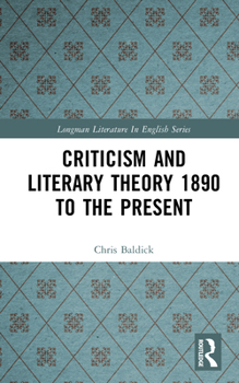 Hardcover Criticism and Literary Theory 1890 to the Present Book