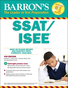 Paperback Ssat/ISEE: High School Entrance Examinations Book