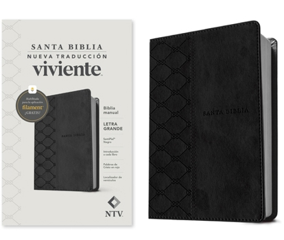 Biblia manual NTV, letra grande con Filament (SentiPiel, Negro, Letra Roja) (Spanish Edition)