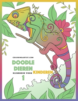 Paperback Doodle Dieren Kleurboek voor Kinderen 1 [Dutch] Book