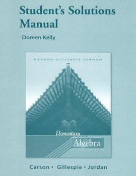 Paperback Elementary Algebra Student's Solutions Manual Book