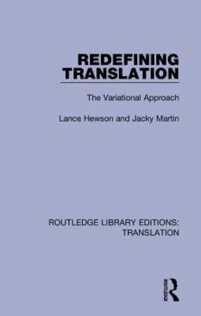 Hardcover Redefining Translation: The Variational Approach Book