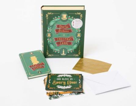 Hardcover Charles Dickens: A Christmas Carol Deluxe Note Card Set (with Keepsake Book Box) Book