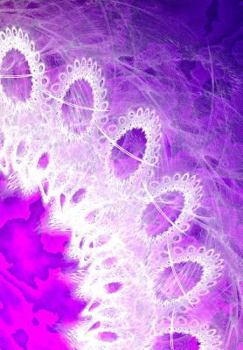 Hardcover LETTERS To MYSELF JOURNAL - White Lace on Purple Metal: a 42-page journal with exquisite artwork on every page. Book