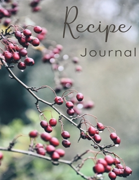 Paperback Recipe Journal: Pretty Blank Recipe Book To Write In - Big Empty Two Page Custom Cook Book Journal Book