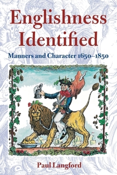 Paperback Englishness Identified ' Manners and Character 1650-1850 ' Book