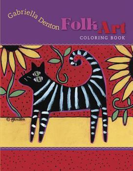 Paperback Folk Art: Gabriella Denton Coloring Book