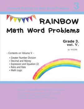 Paperback Rainbow Math Word Problems Grade 3. vol V. Book