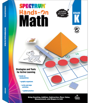 Paperback Spectrum Hands-On Math, Grade K: Volume 52 Book