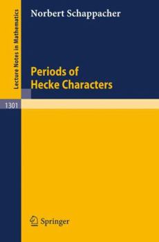 Paperback Periods of Hecke Characters Book