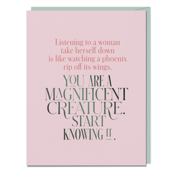 You Are A Magnificent Creature Card (Elizabeth Gilbert for Em & Friends Greeting Cards)