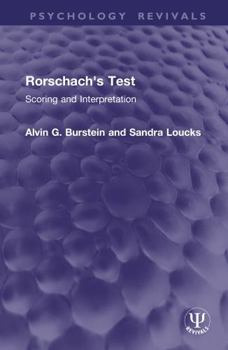 Hardcover Rorschach's Test: Scoring and Interpretation Book