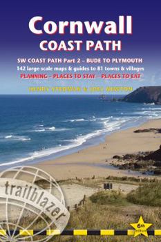 Paperback Cornwall Coast Path: South-West Coast Path Part 2 Includes 142 Large-Scale Walking Maps & Guides to 81 Towns and Villages - Planning, Place Book