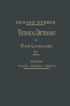 Paperback Technical Dictionary: Four Languages Book