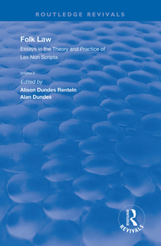 Paperback Folk Law: Essays in the Theory and Practice of Lex Non Scripta: Volume II Book