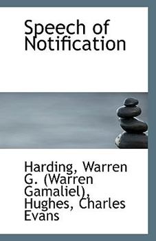 Paperback Speech of Notification Book