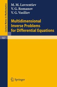 Paperback Multidimensional Inverse Problems for Differential Equations Book