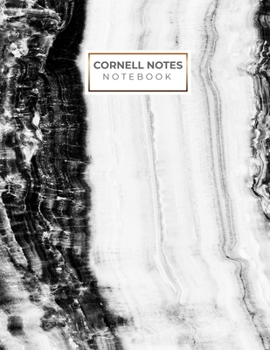 Cornell Notes Notebook: Marble design Cornell Note Paper Notebook. Nifty Large College Ruled Medium Lined Journal Note Taking System for School and University