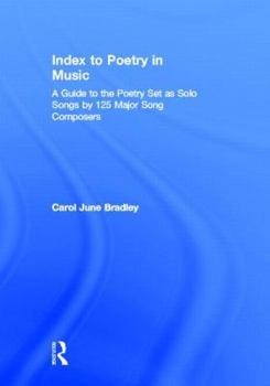 Hardcover Index to Poetry in Music Book