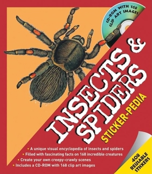 Paperback Sticker-pedia Insects and Spiders (Stickerpedia Books) Book