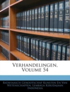 Paperback Verhandelingen, Volume 54 [Dutch] Book