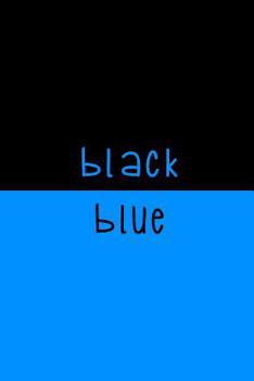Paperback Black. Blue.: College Ruled Notebook: Color Block Book