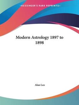 Paperback Modern Astrology 1897 to 1898 Book