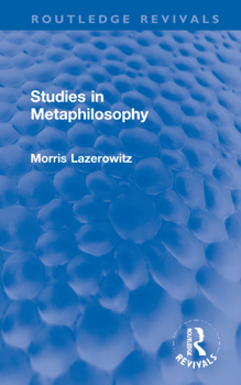 Hardcover Studies in Metaphilosophy Book