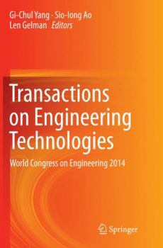 Paperback Transactions on Engineering Technologies: World Congress on Engineering 2014 Book