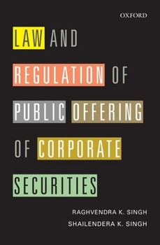 Hardcover Law and Regulation of Public Offering of Corporate Securities Book