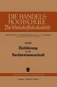 Paperback Einführung in Die Rechtswissenschaft [German] Book