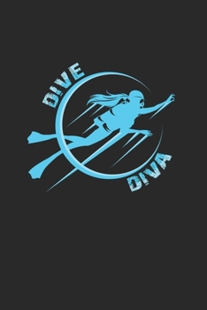 Dive Diva: 6x9 Diving | lined | ruled paper | notebook | notes