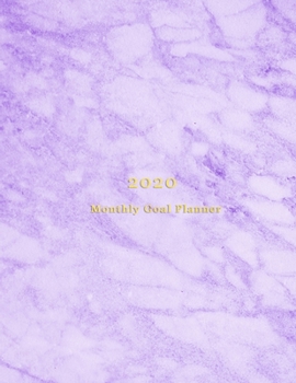 2020 Monthly Goal Planner: New years goal achieving organiser for self improvement Monthly and weekly planning sections, goals, to do lists, recaps and organising pages Cute bright pink marble pattern