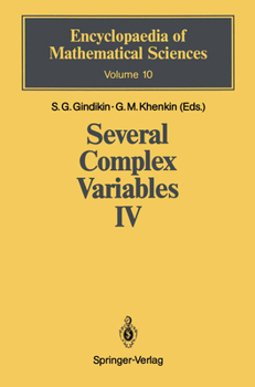 Paperback Several Complex Variables IV: Algebraic Aspects of Complex Analysis Book