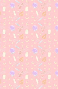 Paperback Bullet Dot Grid Journal: Cute Witch Crystals Moons Stars Ouija Pastel Pink Pattern, Dotted Grid, (5.5 x 8.5) Book