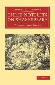 Paperback Three Notelets on Shakespeare Book