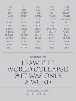 Paperback Hassan Khan: I Saw the World Collapse & It Was Only a Word Book