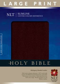 Paperback Slimline Center Column Reference Bible-NLT-Large Print [Large Print] Book