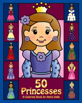 Paperback 50 Princesses A Coloring Book