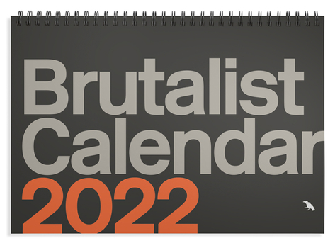 Calendar Brutalist Calendar 2022 Book