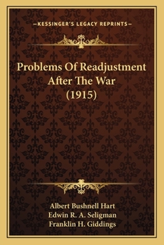 Paperback Problems Of Readjustment After The War (1915) Book