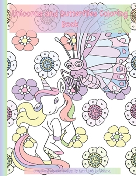 Paperback Unicorns and Butterflies Coloring Book: with Patterns Book